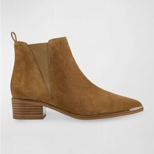 Marc Fisher Tan Suede Ankle Booties Chelsea Style size 7
